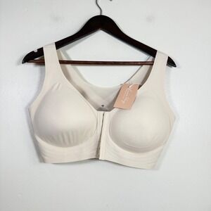 NWT Luna Hug Embrace Your Curves Posture Support Front Closure Bra 2XL Beige